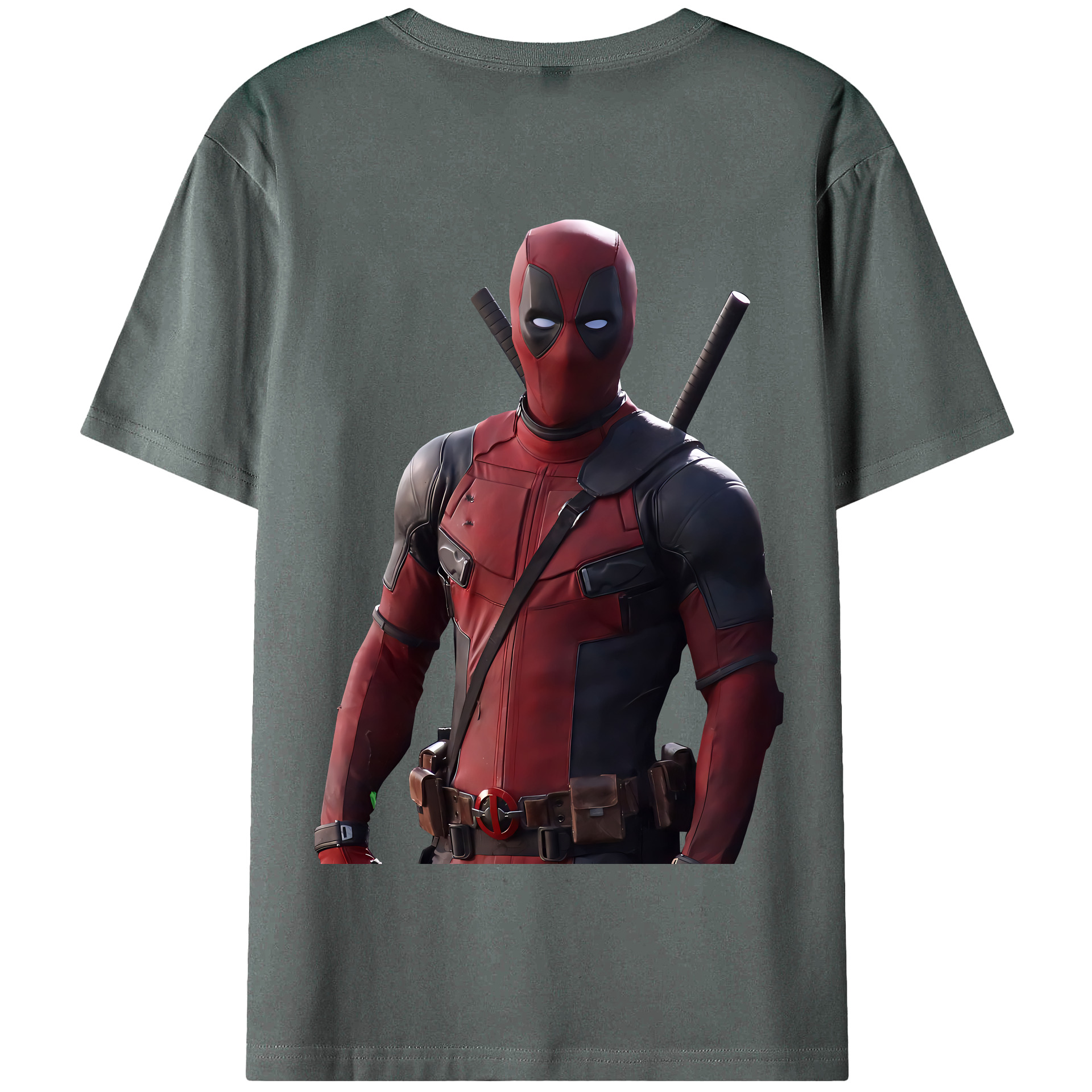 （画像用） Deadpool デッドプール 綿100％半袖Tシャツ（背面プリント）